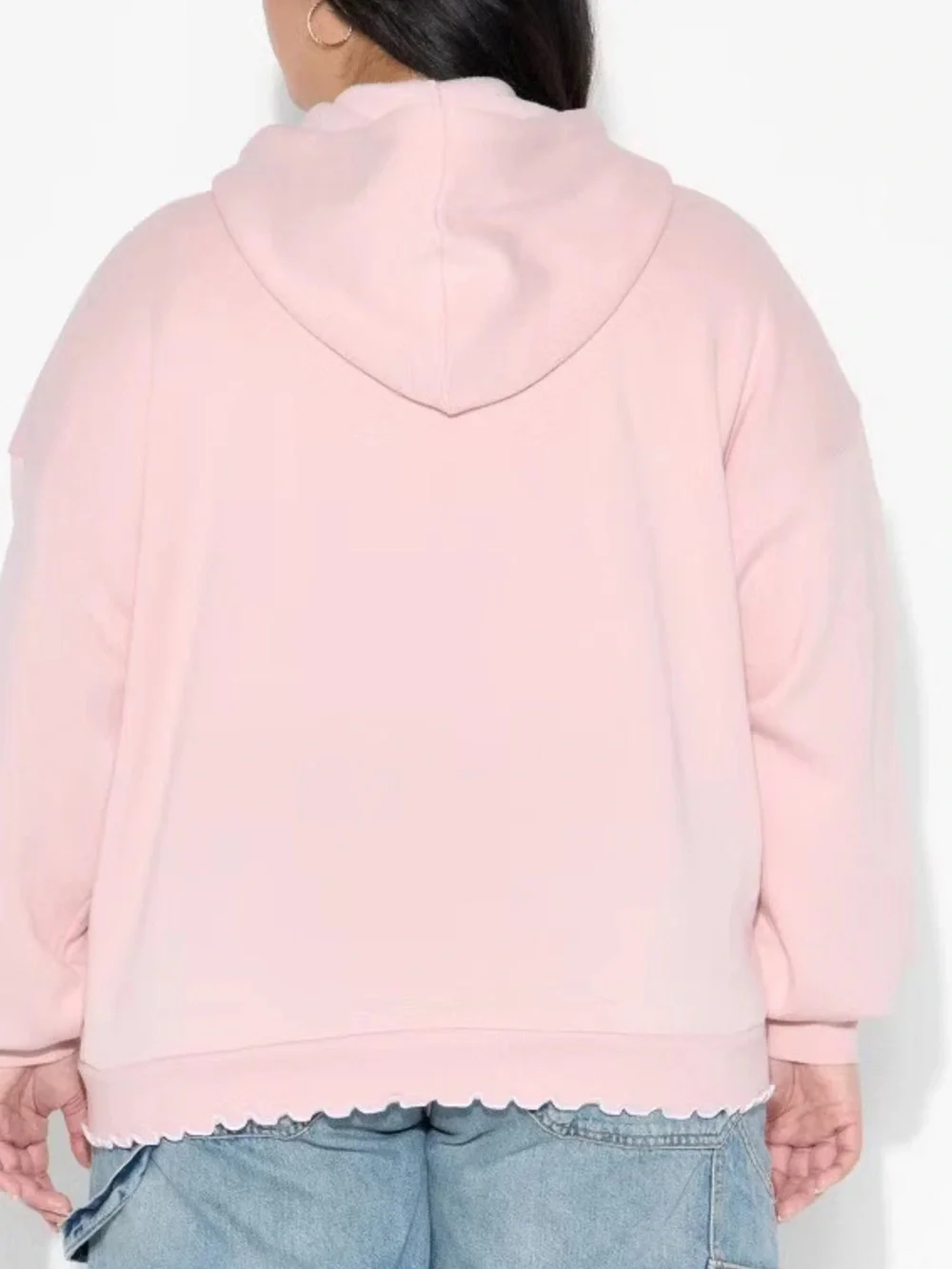 Merrow Edge Hooded Zip-Up Sweatshirt Wild Fable in Blush Women’s Size Large NWT